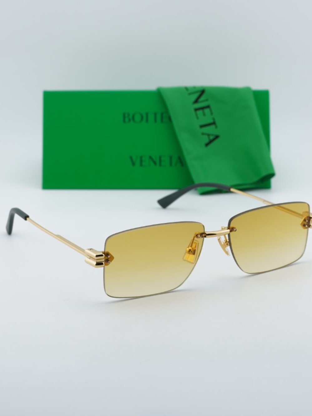 Bottega Veneta BV1126S 006 Rectangle Sunglasses - Gold\Yellow - Picture 6 of 10